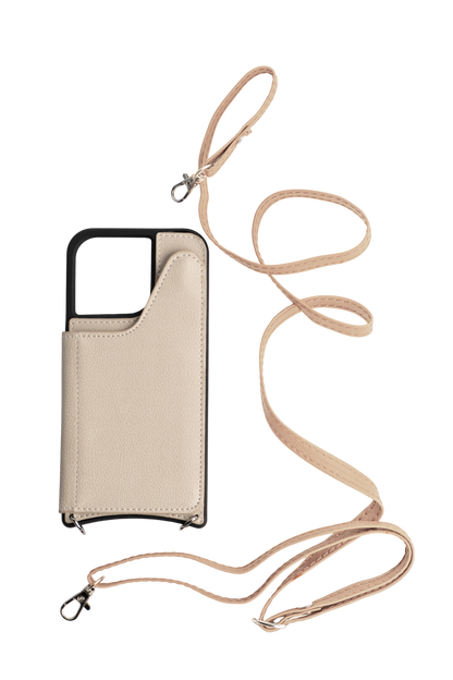 Beige Cross-Body Mirror Case