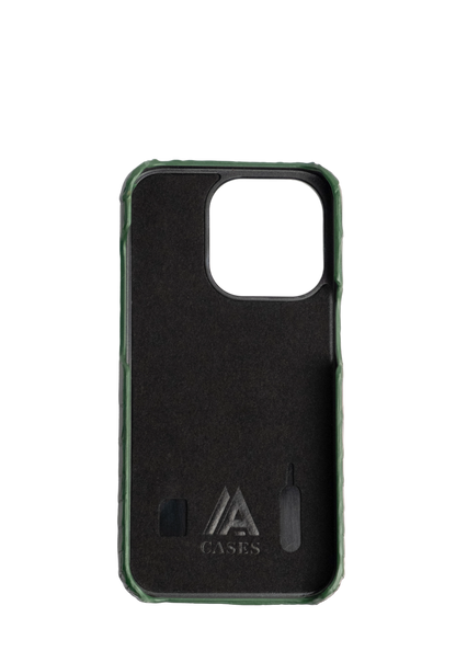 Green Genuine Crocodile Strap Case