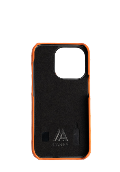 Orange Genuine Crocodile Strap Case