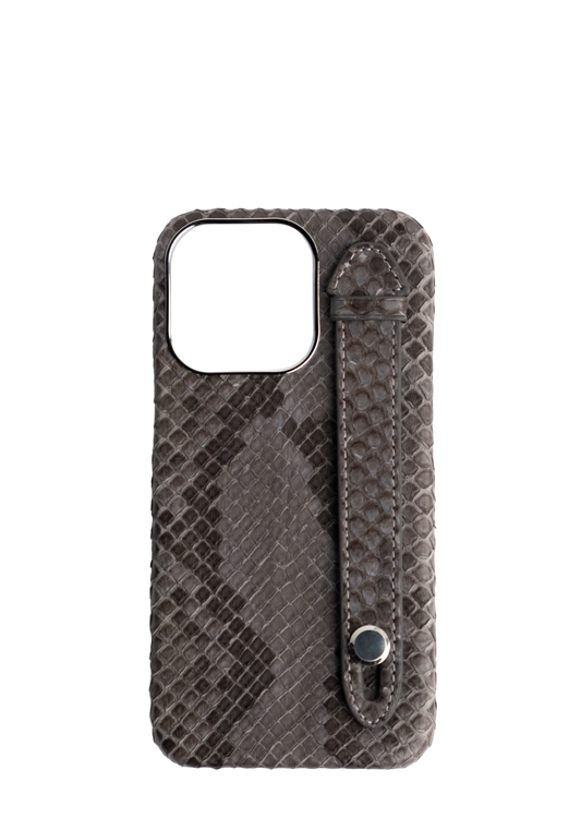 Dark Gray Python Strap Case