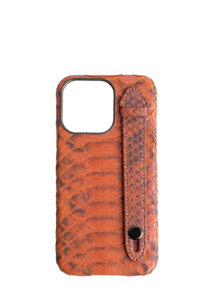 Orange Python Strap Case