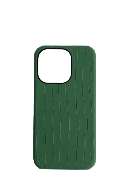 Green Embossed Crocodile Strapless Case