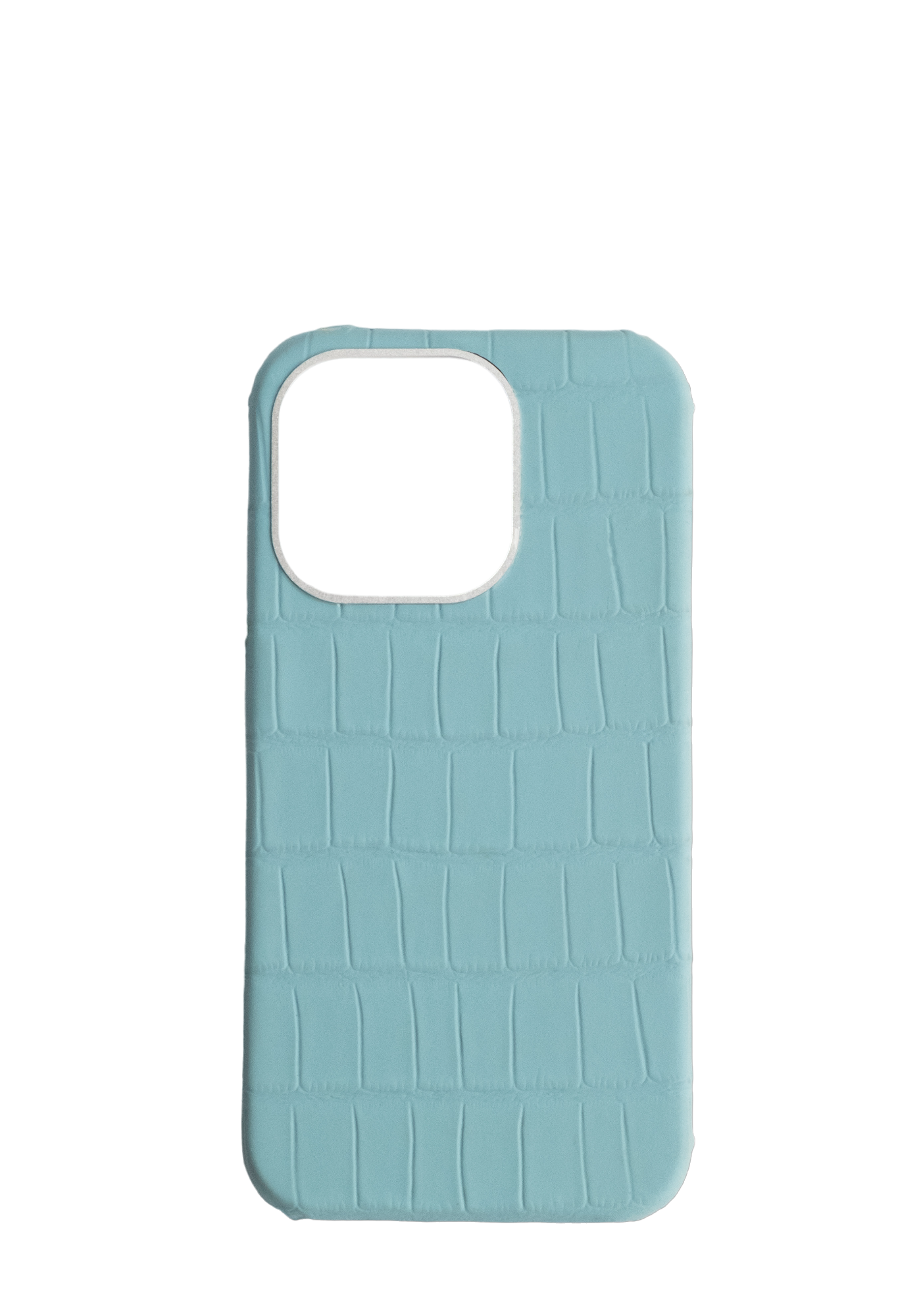 Sky Blue Embossed Crocodile Strapless Case