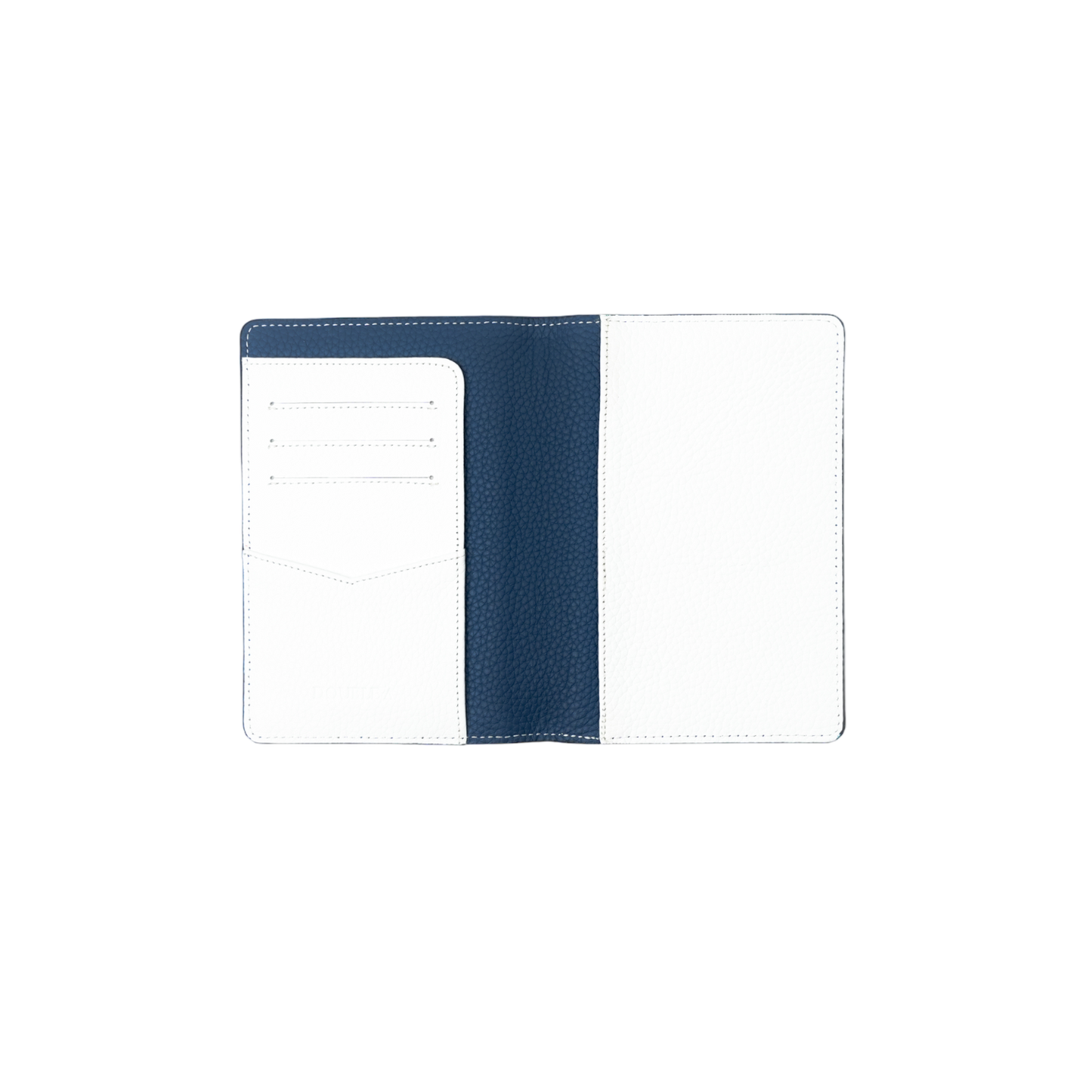 Togo Navy / White Passport Holder