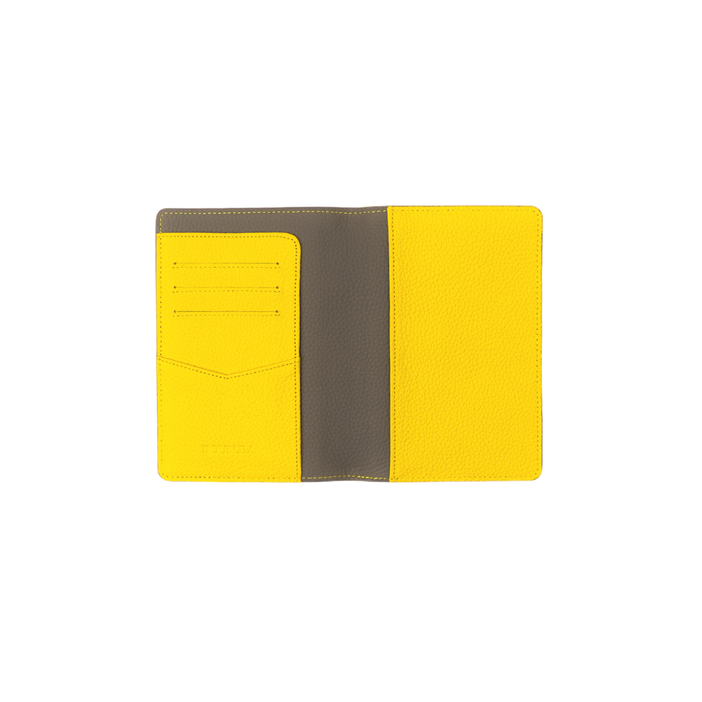 Togo Etoupe / Yellow Passport Holder