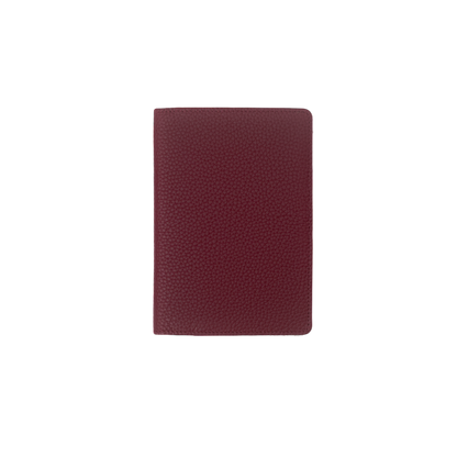 Togo Maroon / White Passport Holder