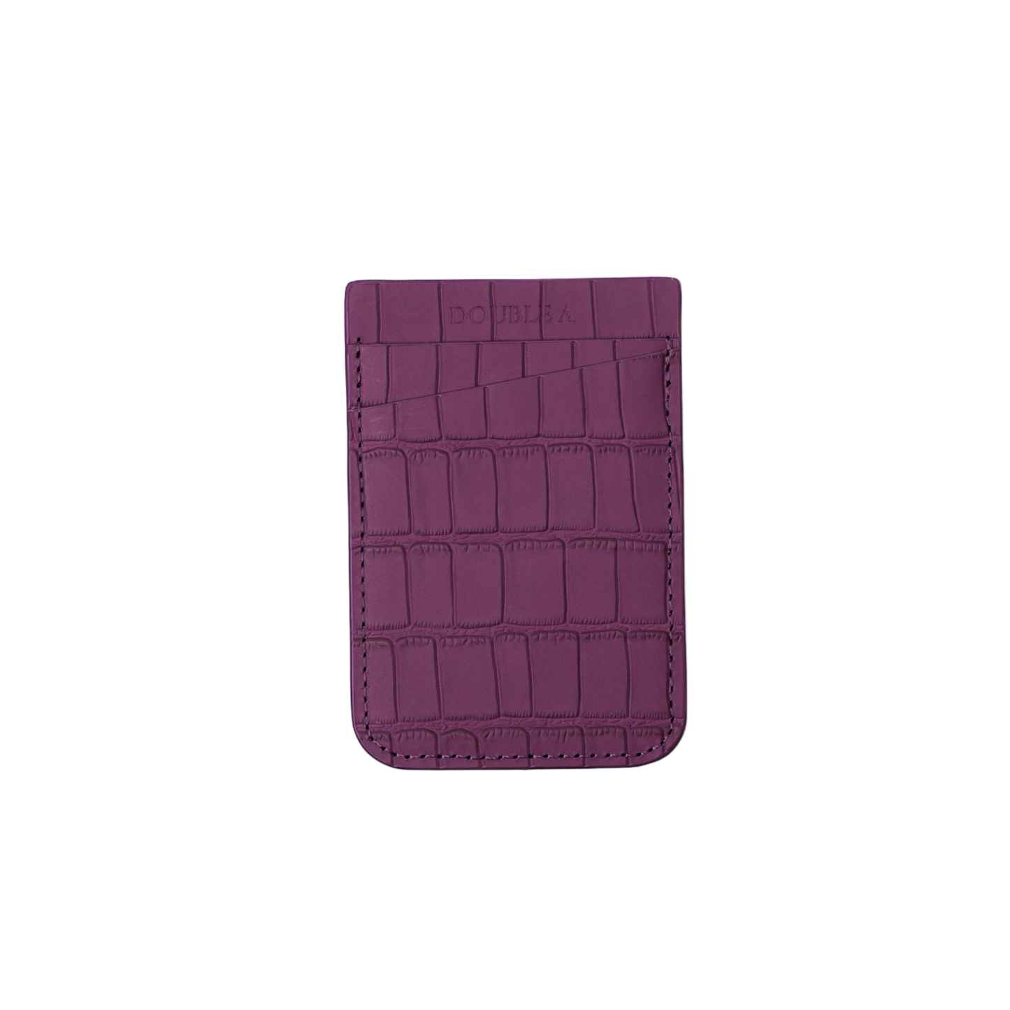 Purple Embossed Crocodile MagSafe Wallet