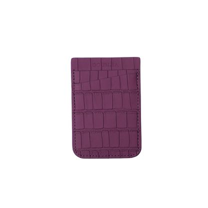 Purple Embossed Crocodile MagSafe Wallet