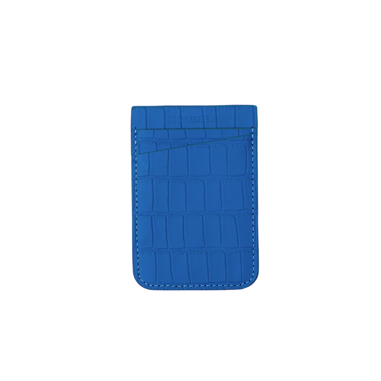 Royal Blue Embossed Crocodile MagSafe Wallet