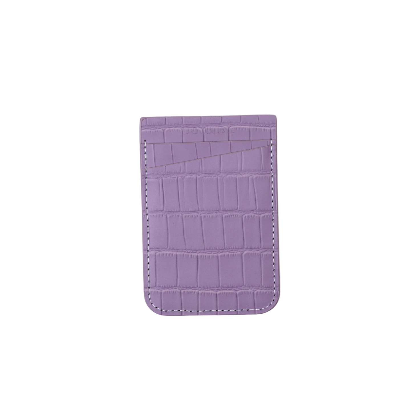 Lilac Embossed Crocodile MagSafe Wallet