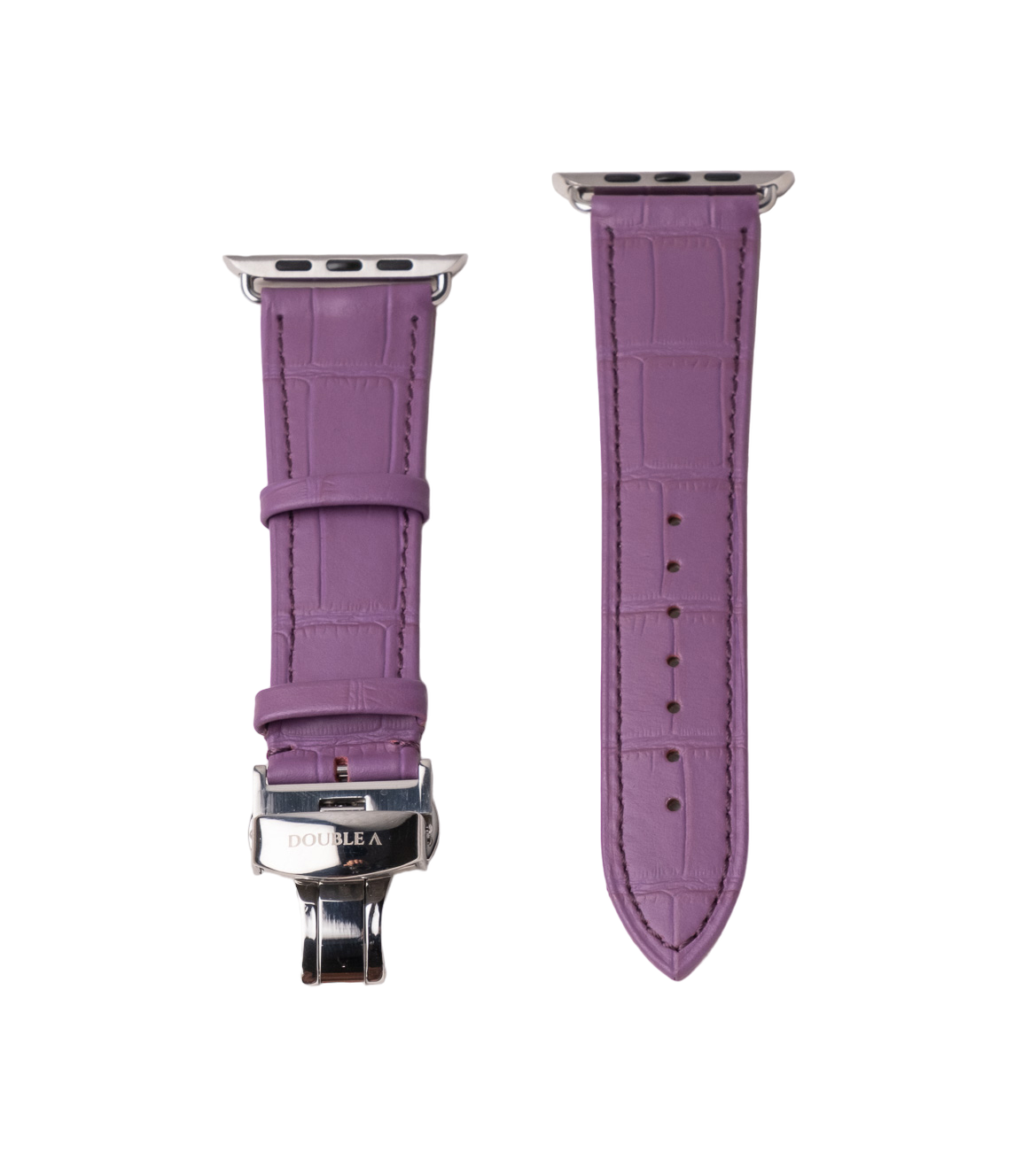 Purple Embossed Crocodile Strap