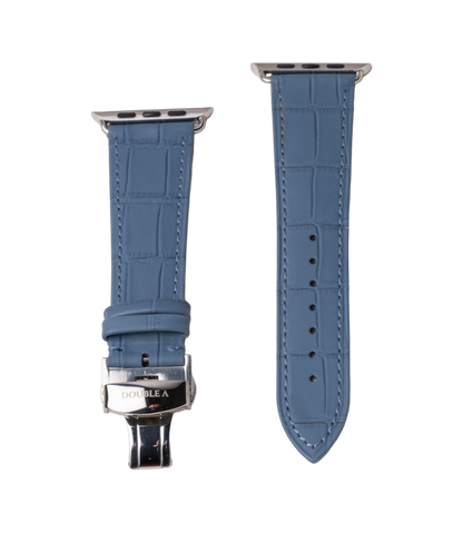 Navy Embossed Crocodile Strap