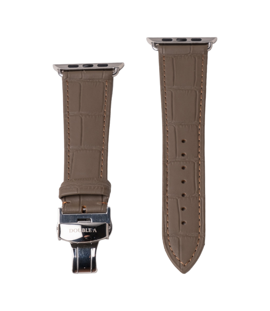 Etoupe Embossed Crocodile Strap