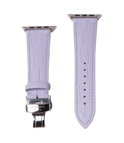 Lilac Embossed Crocodile Strap