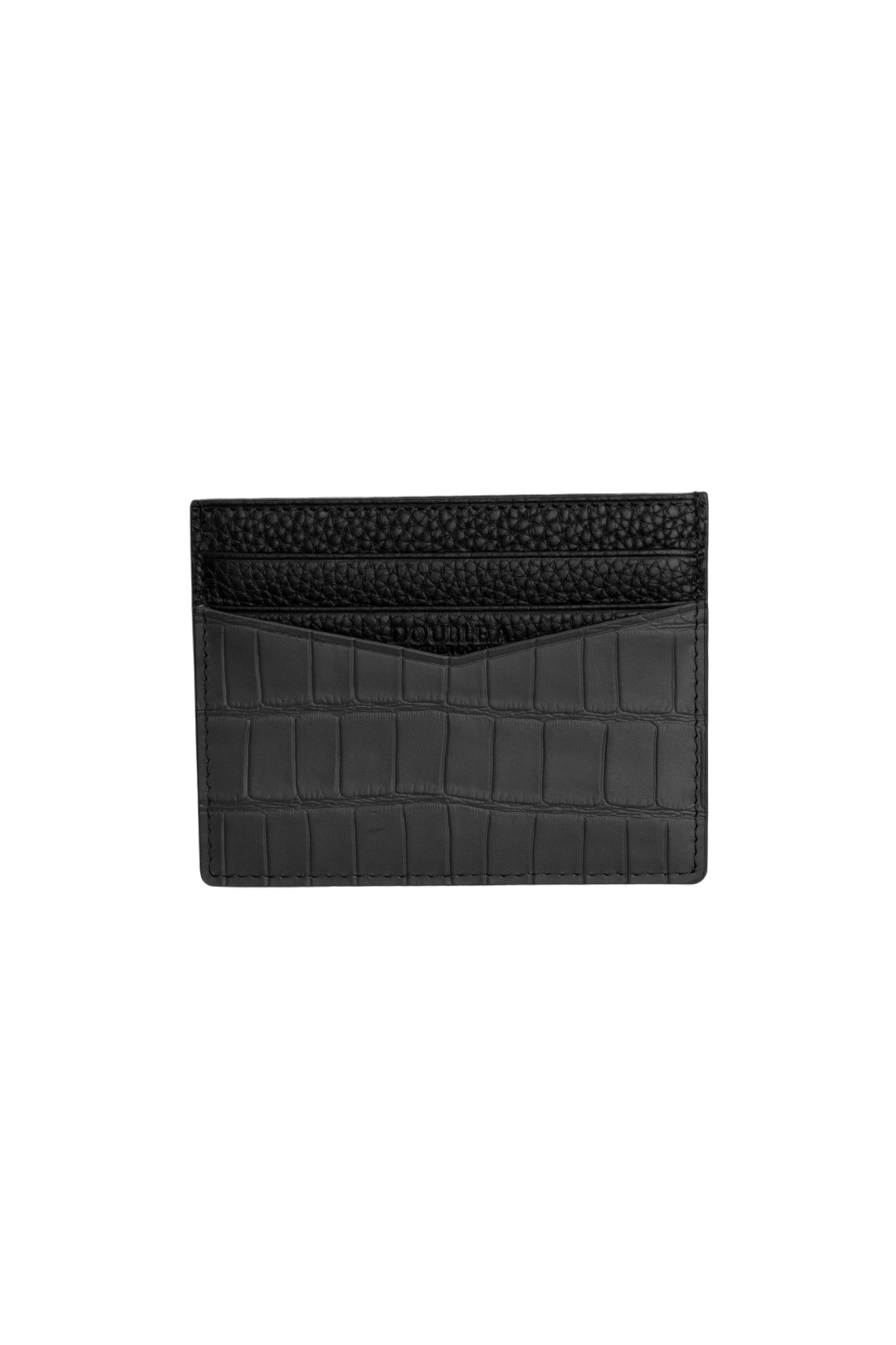 Black Crocodile Card Holder