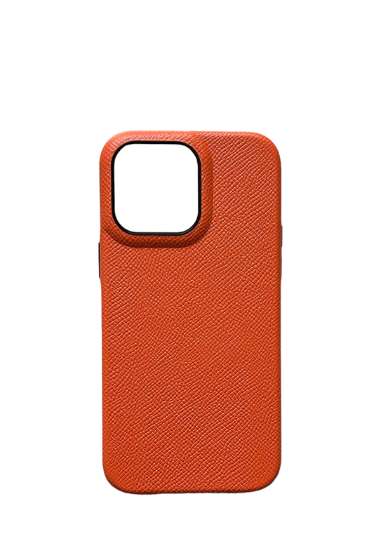 Orange Epsom Leather Strapless Case