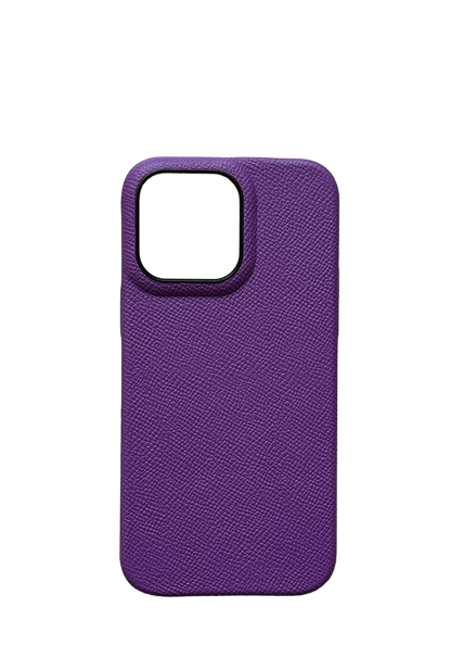 Purple Epsom Leather Strapless Case