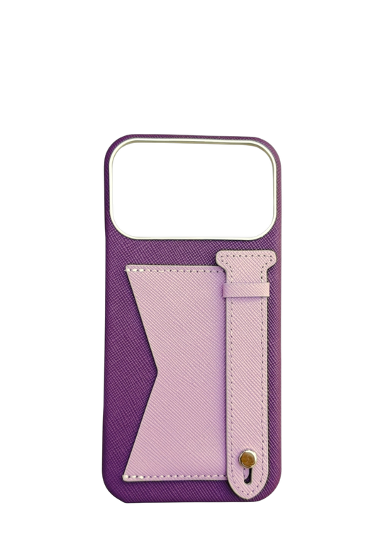 Purple / Lilac Strap And Pocket Case