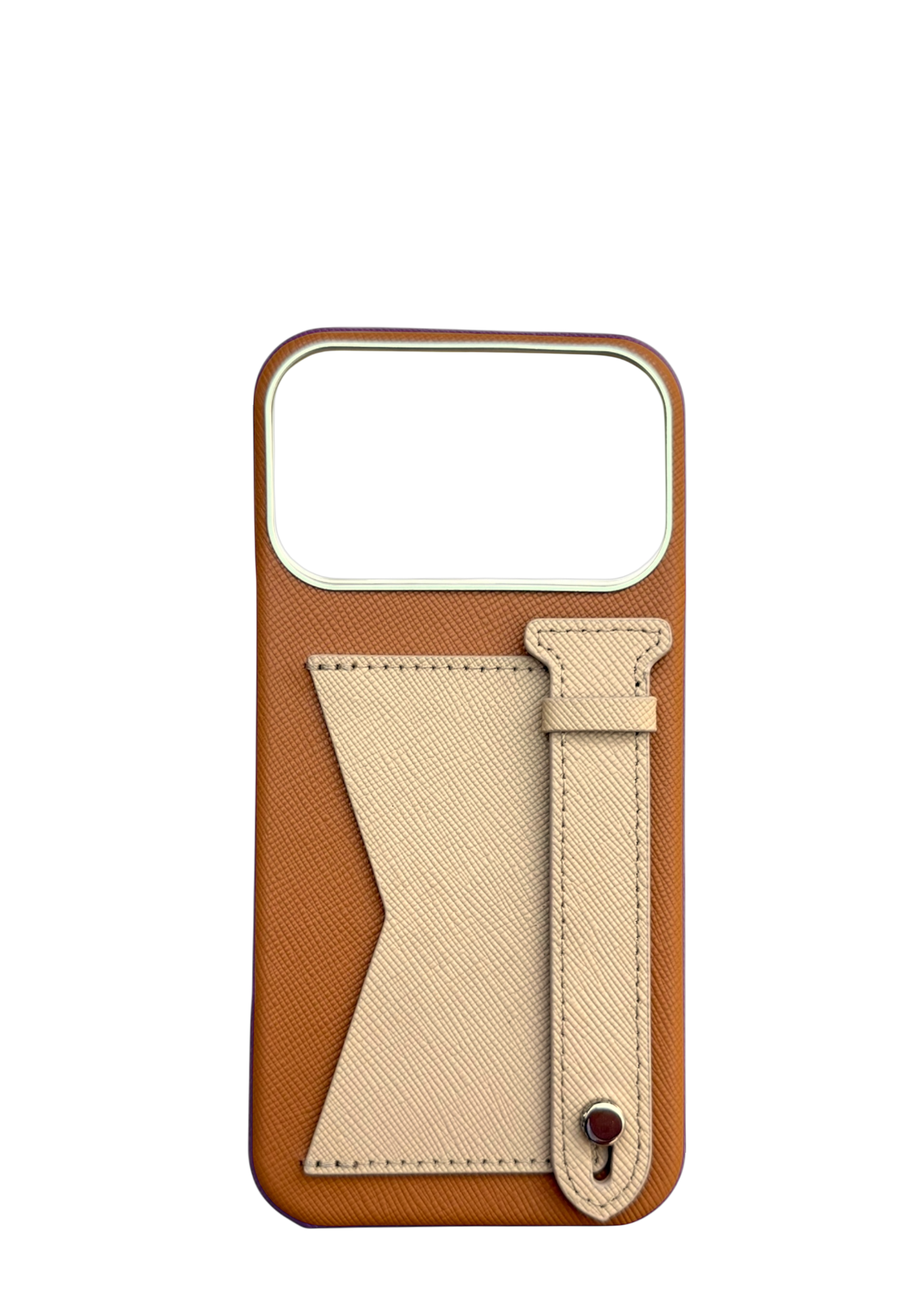 Brown / Beige Strap And Pocket Case
