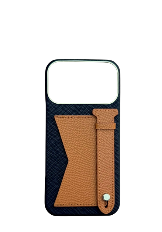 Black / Brown Strap And Pocket Case