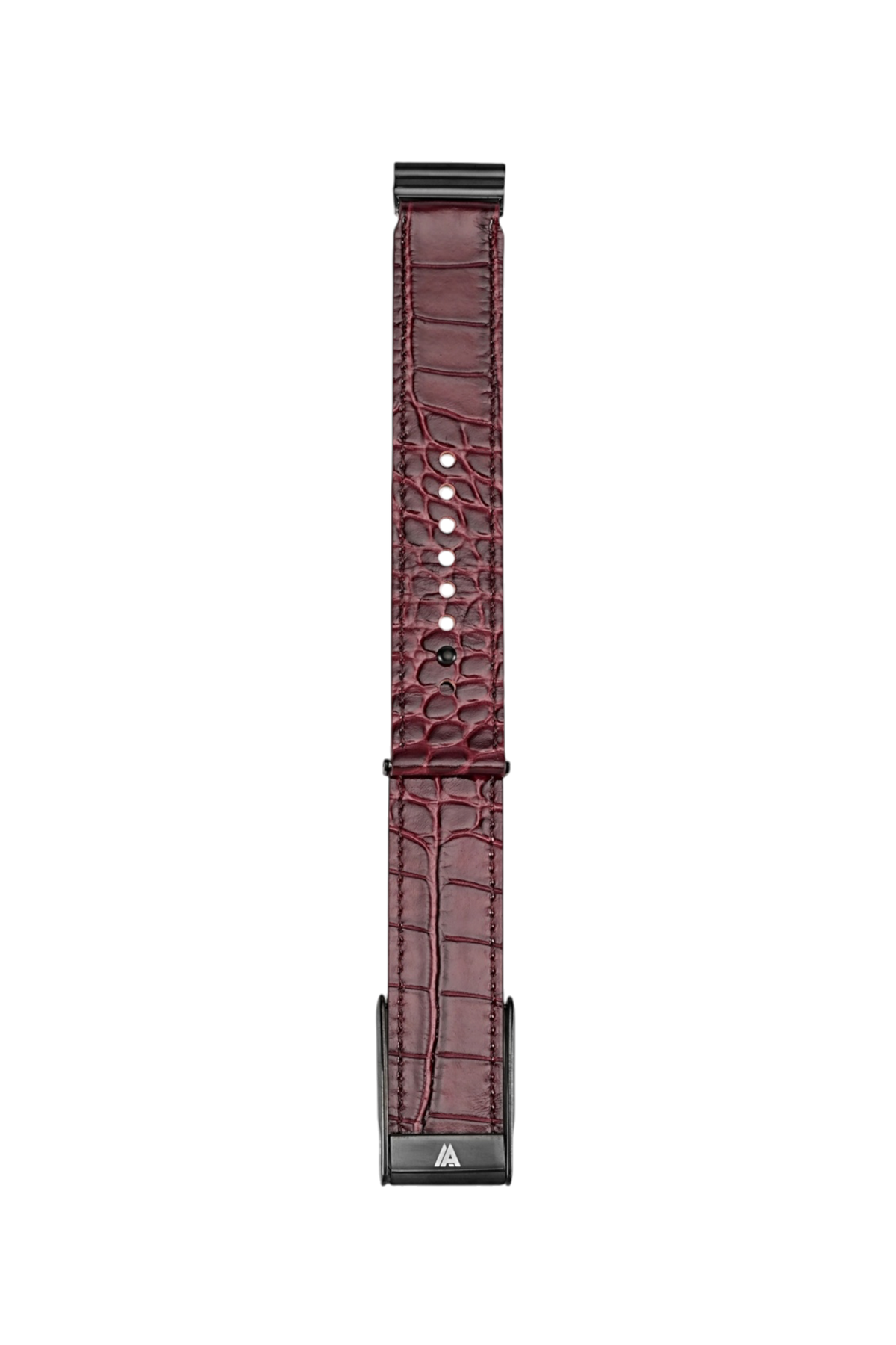 Maroon Embossed Crocodile Whoop 5.0 & MG Strap